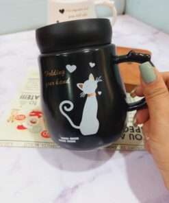 ماگ دسته پاپیونی طرح گربه کد 1684