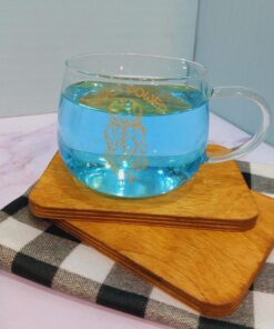 ماگ شیشه ای طرح دختر طلایی کد 1690