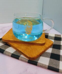 ماگ شیشه ای طرح دختر طلایی کد 1690