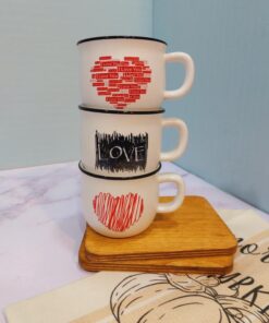 فنجون سرامیکی طرح عاشقانه کد 1694