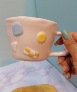 فنجون دسته دار پاستیلی کد 1705