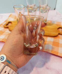 شات بلوری بلند قهوه کد 1707