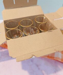 شات بلوری بلند قهوه کد 1707