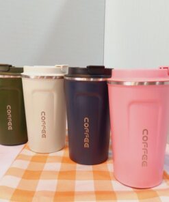 تراول ماگ COFFEE استیل رنگی دو حجم کد 1710