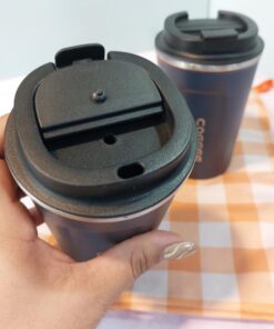 تراول ماگ COFFEE استیل رنگی دو حجم کد 1710