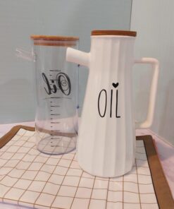 ظرف روغن در چوبی سرامیکی و نشکن کد 1720