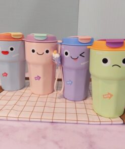 تراول ماگ فانتزی طرح HAPPY کد 1723