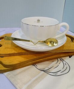 فنجون نلبعکی برند نوبل رنگی قاشق دار کد 1777