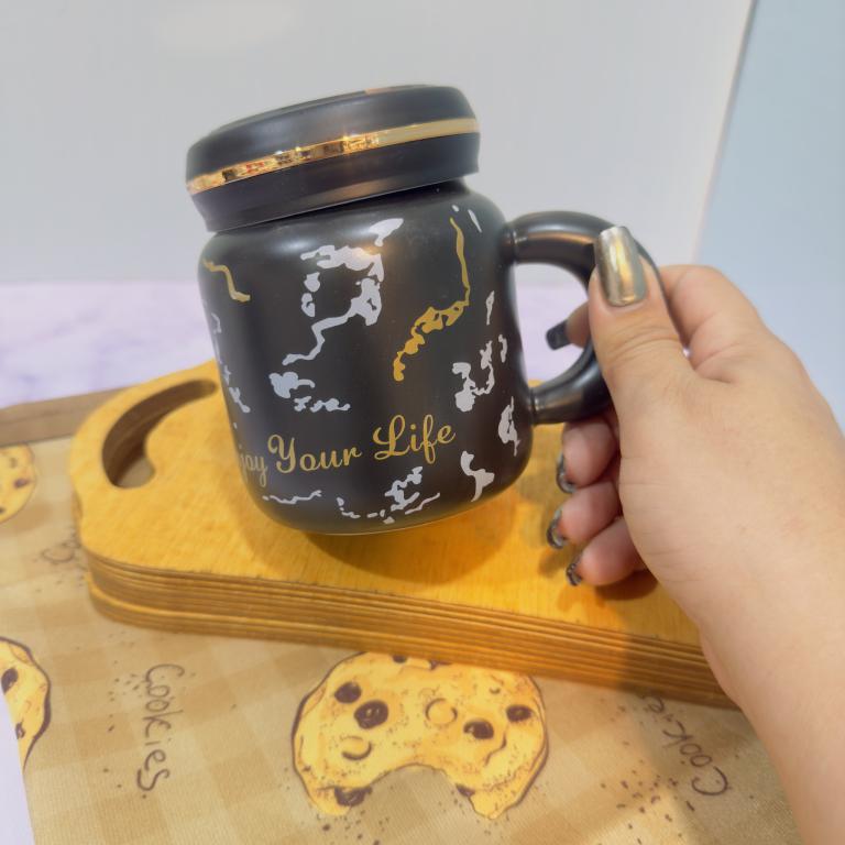 ست ماگ ماربل درپیچی اینه دار دوتایی کد 1782