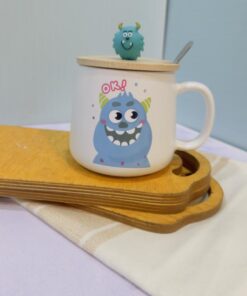 ماگ سرامیکی سالیوان و مایک در بامبو چوبی کد 1788