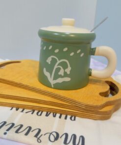 ماگ سرامیکی طرح نقاشی گل دار کد 1792