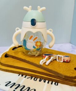 قمقمه نی دار طرح حیوانات گوش دار کد 1793