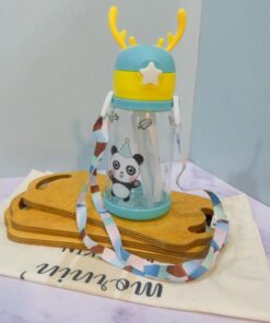 قمقمه شاخ گوزنی برچسب فانتزی نی دار کد 1801