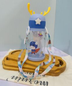 قمقمه شاخ گوزنی برچسب فانتزی نی دار کد 1801