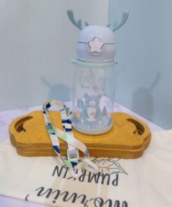 قمقمه نی دار دکمه ستاره ای حیوانات کد 1798