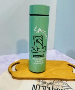 فلاسک فانتزی طرح دار خرسی دماسنج دار کد 1273