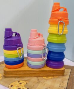 قمقمه تاشوی نشکن رنگارنگ کد 1808