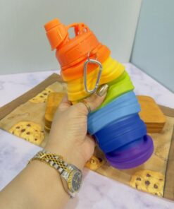 قمقمه تاشوی نشکن رنگارنگ کد 1808