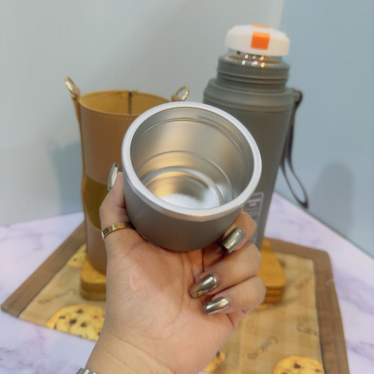 فلاسک استیل کاور چرمی دار 316 کد 1810