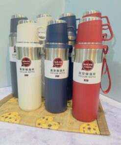 فلاسک استیل لیوان دار کمر باریک کد 1814