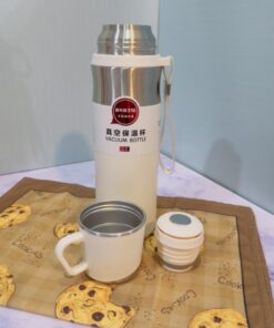 فلاسک استیل لیوان دار کمر باریک کد 1814