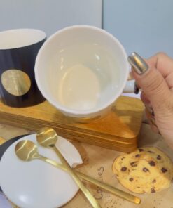 ست ماگ لوکس استارباکس سفید و مشکی کد 1819