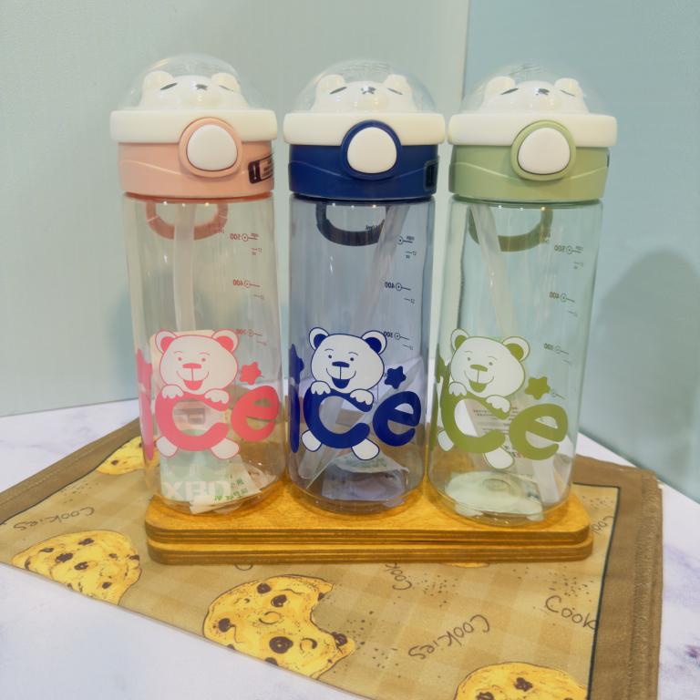 قمقمه کودک نی دار طرح خرس کد 1822