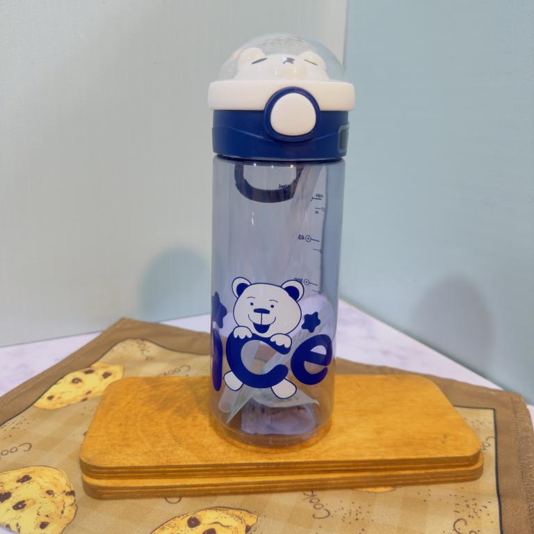 قمقمه کودک نی دار طرح خرس کد 1822