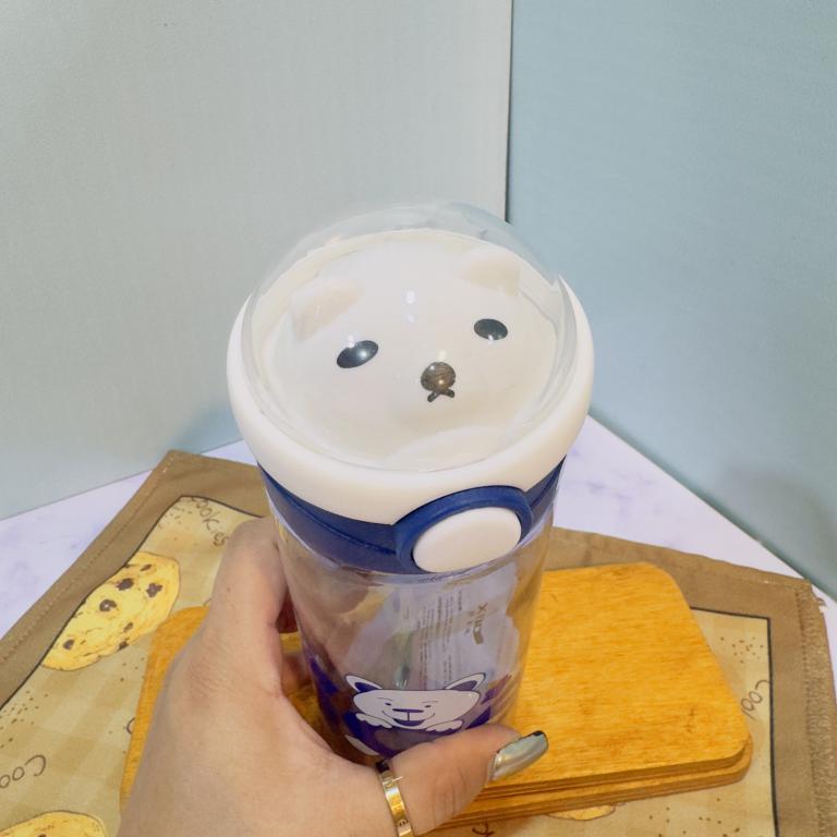 قمقمه کودک نی دار طرح خرس کد 1822