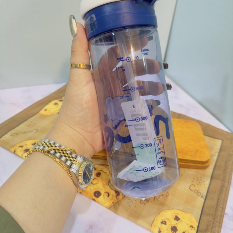 قمقمه کودک نی دار طرح خرس کد 1822