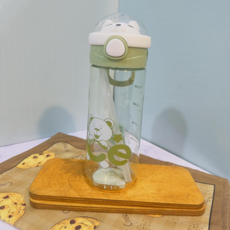 قمقمه کودک نی دار طرح خرس کد 1822