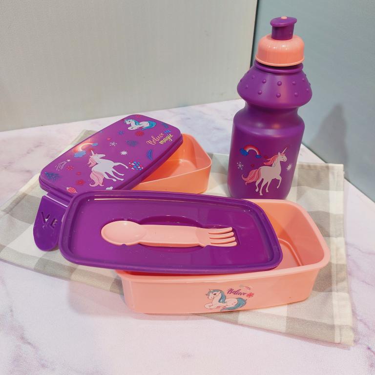 ست قمقمه و ظرف چاشت دو طبقه کاور دار فانتزی کد 1742