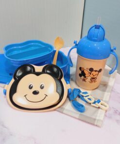 ست قمقمه و ظرف غذای فانتزی طرح میکی دختر وپسر کد 1744