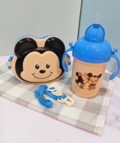 ست قمقمه و ظرف غذای فانتزی طرح میکی دختر وپسر کد 1744