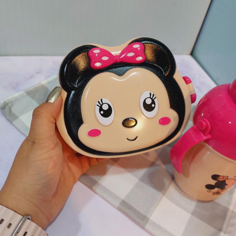 ست قمقمه و ظرف غذای فانتزی طرح میکی دختر وپسر کد 1744