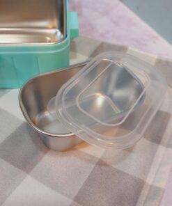 ظرف غذای استیل دو مخزنه فانتزی حیوانات رنگی کد 1746