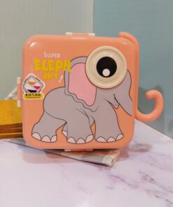 ظرف غذا سه طبقه فانتزی طرح فیل استیل کد 1748