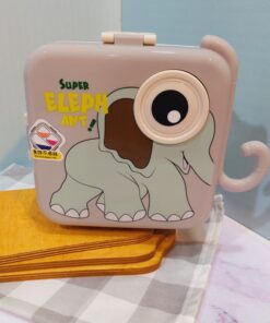 ظرف غذا سه طبقه فانتزی طرح فیل استیل کد 1748