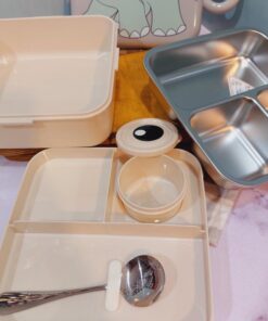 ظرف غذا سه طبقه فانتزی طرح فیل استیل کد 1748