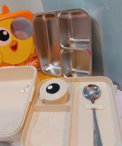 لانچ باکس مخزن استیل دو طبقه طرح جوجه کد 1751