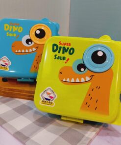ظرف غذای دو طبقه طرح دایناسور DINO پلاستیکی کد 1752