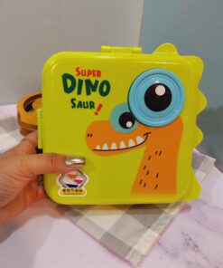 ظرف غذای دو طبقه طرح دایناسور DINO پلاستیکی کد 1752