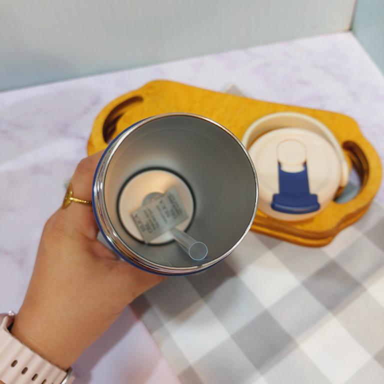 تراول ماگ نی دار استیل دسته سطلی کد 1757