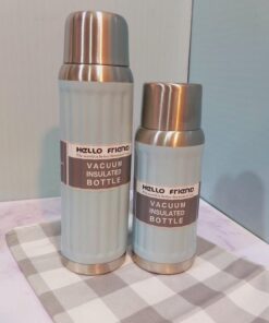 فلاسک سفری استیل برند hello friend رنگی کد 1761