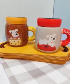 ماگ درپیچی آینه دار طرح اسنوپی کد 1766