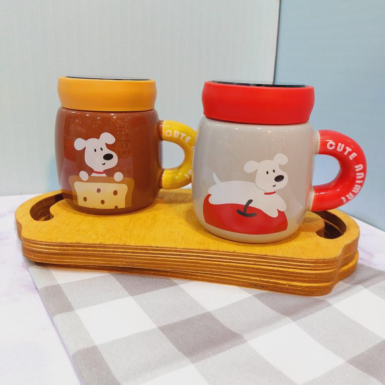 ماگ درپیچی آینه دار طرح اسنوپی کد 1766