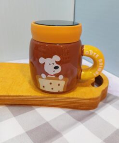 ماگ درپیچی آینه دار طرح اسنوپی کد 1766