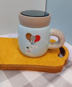 ماگ درپیچی آینه دار طرح اسنوپی کد 1766