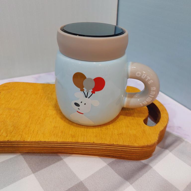 ماگ درپیچی آینه دار طرح اسنوپی کد 1766