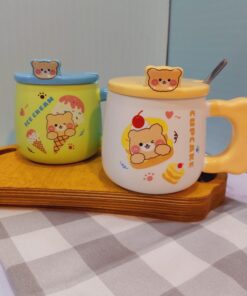 ماگ در برجسته خرسی قاشق دار کد 1767